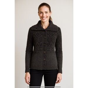 BOGNER FIRE + ICE WOOL BLEND BUTTON FRONT CARDIGAN SWEATER WINTER COZY WARM US S